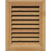 Ekena Millwork Gable Louver Vent 27" x 27" Intake/Exhaust + Gable Mount Cedar
