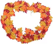 Artificial Maple Leaf Vine Wall Hanging Decor Autumn Hanging Vine for Thanksgiving and Harvest Festival Decorations Realistic Faux Leaves for Home and Party Atmosphere