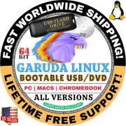 GARUDA LINUX OS 64-BIT / LIVE, FULL INSTALLER / USB, DVD / MAC, PC / KDE, XFCE