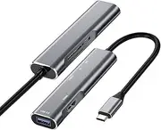 USB C to HDMI Adapter for Samsung DeX,Desktop Experience for Galaxy S21/S20/S20 FE/Note20/Note10/Note9/TabS7/S7+/S6,DeX Station with HDMI 4K,USB3.0,USB-C Charging,SD/TF Card Reader,Nintendo Switch