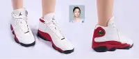 在飛比找Yahoo!奇摩拍賣優惠-徐若瑄☆Jordan 13 Retro白紅高筒運動鞋