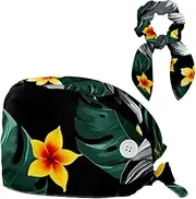 [CWAGFEQZ] Scrub Caps Women,Scrub Hats Suitable for Women,Tropical Bird Florals Parrot