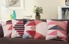 Handwoven Cotton Cut Shuttle Pillow Case 5 Set of 18"x18" Vintage Square Cushion