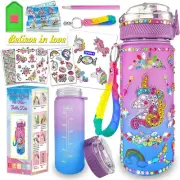 Decorate Your Own Water Bottle Kids - Gifts for 5 6 7 8 9 Year Old Girls - Me...