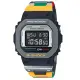 【CASIO 卡西歐】G-SHOCK 錄音帶繽紛標籤方形時尚潮流電子錶 DW-5610MT-1_43.8mm