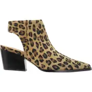 Matisse Odie Leopard Pointed Toe Zippered Booties Womens Size 6.5 B Casual Boots