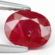 1.3 Ct. Red Natural Unheated Ruby Gems WITH GLC CERTIFY