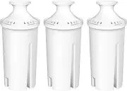 3-Pack Standard Water Filter Replacements for Brita Water Pitchers and Dispenser