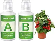 Generic Hydroponic Nutrient Solution | Vegetable Growing Nutrients - A & B Plant Food for Hydroponics Growing System and Potted Houseplants, Plant Fertilizer