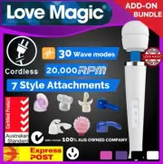 30Mode CORDLESS Magic Body Personal Wand Massager Vibrator ATCHs for Hitachi Fan