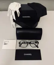 Authentic CHANEL Black Square Eyeglasses Brand New, Never Worn