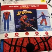 Cuddl Duds Marvel Spider-Man Boys Thermal Underwear Set Medium 8–10, Brand New