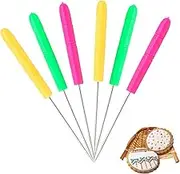 LiXiongBao 6 Pack Sugar Stir Needle Scriber Needle Modelling Tool Biscuit Cookie Icing Pin Cake Decorating Needle Tool Sugar Cookie Decorating Supplies Baking Scribe Tool Marking Patterns Icing Sugarc