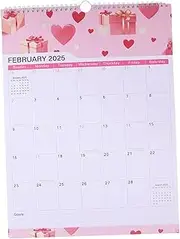 jojofuny English Wall Calendar Monthly Planner for Daily Use Beautiful Design Lightweight Compact for Home Office Organization