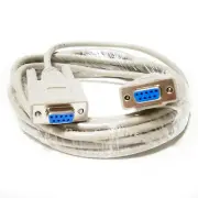 15ft DB9 NULL MODEM RS232 SERIAL COMPUTER DATA TRANSFER CABLE FEMALE TO FEMALE
