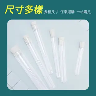 頭手工具 透明玻璃瓶 玻璃試管瓶 玻璃容器 MIT-GTP30200 乾燥花試管 調酒試管 矽膠塞 試管架 平口試驗管