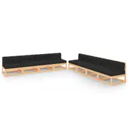 8 Piece Garden Lounge Set with Cushions Solid Pinewood vidaXL
