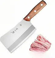 ZHANG XIAO QUAN SINCE 1628 Bone Chopper, 40Cr13 Stainless Steel, Sapele Wood Handle, Heavy-Duty Meat Cleaver, 305mm (Bone Chopper)