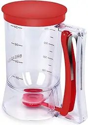 BBSTARZ Batter Separator Cupcakes Pancakes Cookie Cake Waffles Batter Dispenser Cookie Separator Batter Cream Speratator Cup Measuring Baking Tools (Red)