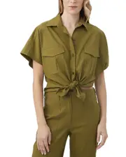 Trina Turk Vara Linen-Blend Top
