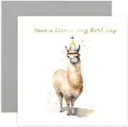 Old English Co. Llamazing Birthday Card for Her - Fun Llama Party Hat Birthday C