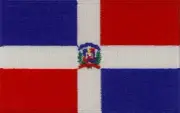 Dominican Rep. Flag Embroidered Patches 3.5"x2.25" iron-on