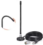 27MHz CB Radio Antenna PL259 BNC Soft Whip Magnetic Base for Handheld CB Radio