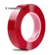 1” X 20ft (6m) Double Sided Tape Clear Waterproof Mounting Tape Strong Adhesive