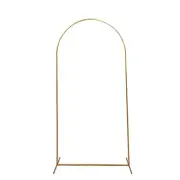 Gold Round Top Metal Floral Display Frame Wedding Arch Backdrop Stand Events
