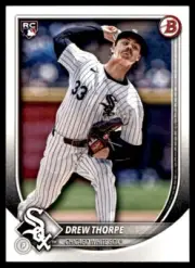 300 Card Lot 2025 Bowman Rookie #8 Drew Thorpe White Sox RC