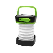 GGP Green Collapsible Solar Led Camping Lantern With Usb Charging Portable Outdoor Light
