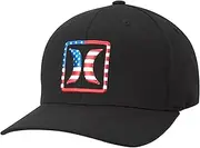 [Hurley] Men's Hat - Reflect Icon Curved Brim Stretch Fitted Cap