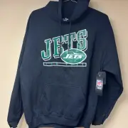 NWT Junk Food Clothing NFL NY New York Jets Unisex Pullover Hoodie Black Large