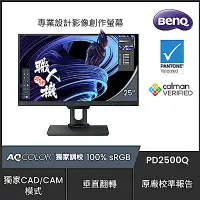 在飛比找Yahoo奇摩購物中心優惠-BenQ PD2500Q 25型 2K 廣色域專業設計螢幕