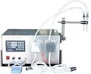 Digital Control Bottle Filling Machine, Filler Machine, Stainless steel, with 1 nozzle/2 nozzles, anti-drip, high precision, high flow rate, suitable for low viscosity liquids(Double head,Ty