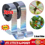 2xTwo-Side Reflective Farm Bird Scare Repellent Tape Visual Flash Anti-Bird Tape