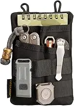 VIPERADE VE3 Pocket Organizer Men, Nylon EDC Organizer with 4 Tool Storage EDC Pouch for Flashlight, Pocket Knife, Tactical Pen, Notebook -Pocket Organizer EDC (Black)