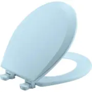 Round Dresden Blue Toilet Seat Easy Clean Quick Install Built to Last