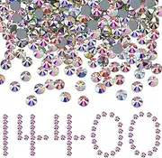 Cindeer 14400 Pcs Crystal Hotfix Rhinestone Large Quantity Glass Flatback Rhinestones Hot Fix Rhinestones Round Gems Glass Stones for Clothes Shoes DIY Crafts Supplies(SS10,Crystal AB)