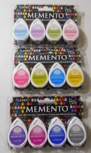 Tsukineko Memento Dew Drop Dye Ink Pads (4 in a pack) Lot Of 3 Packages