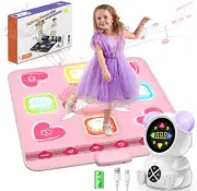 Dance Mat Toys for Girls Light Up Dance Pad with Wireless Bluetooth Rechargeable