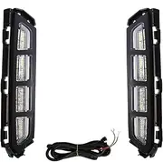 2Pcs DRL Daytime Running Lights White Yellow Turn Signal Light Car Accessrioes for Hyundai for Elantra 2019 2020 LED Fog Lamp