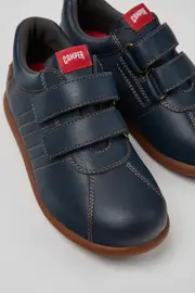 Pelotas Navy blue leather and textile shoes for kids
