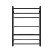 ACA Round Electric Heated Towel Rack Rail Warmer 7 Bar Black Stainless Steel SAA