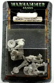 WARHAMMER 40K Blister: 8040H Cadian Guard w/Heavy Bolter (Green Logo) SEALED GW