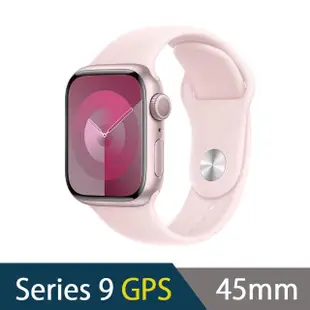 充電全配組【Apple】Apple Watch S9 GPS 45mm(鋁金屬錶殼搭配運動型錶帶)