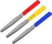 Tarpop 3 Pieces Tapered Guitar Nut Files Slotting Set Double Edge Fret File Electric Tools Crowning for Bass, 7.6 Inches Long