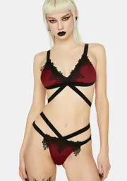 [Devil Fashion] Lace Two Piece Bikini Set