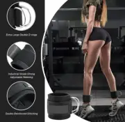 Ankle Straps for Cable Machines - for Glute & Leg Workouts Ankle Cuffs (pair)