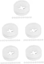 Alipis 5sets Jar Lid Straw Hole Plugs Silicone Spill Proof Stopper Reusable Lid Plug for Can 12pcs*5